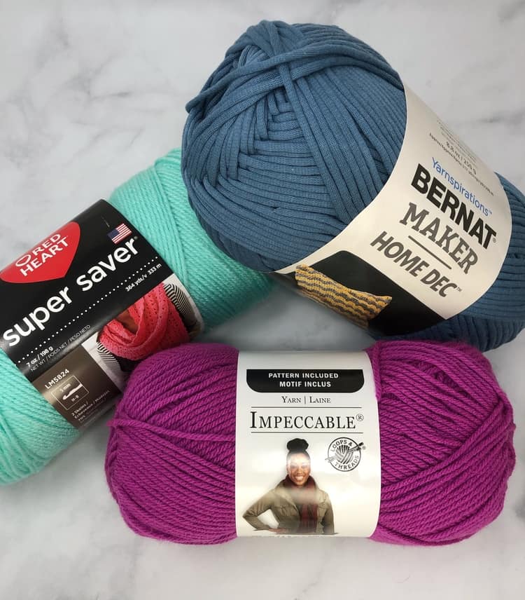 Yarn is sold in different sizes. 